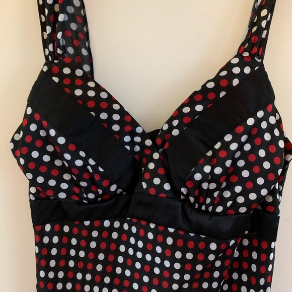 Red and White Cocktail Dress - Picture 2 of 3